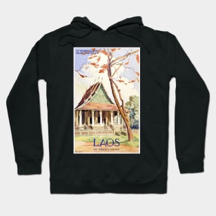 Laos Vintage Travel Poster Hoodie